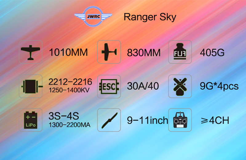 JWRC-Ranger-Sky-1010mm-Spannweite-Balsa-Holz-RC-Flugzeug-Bausatz-1987274-1